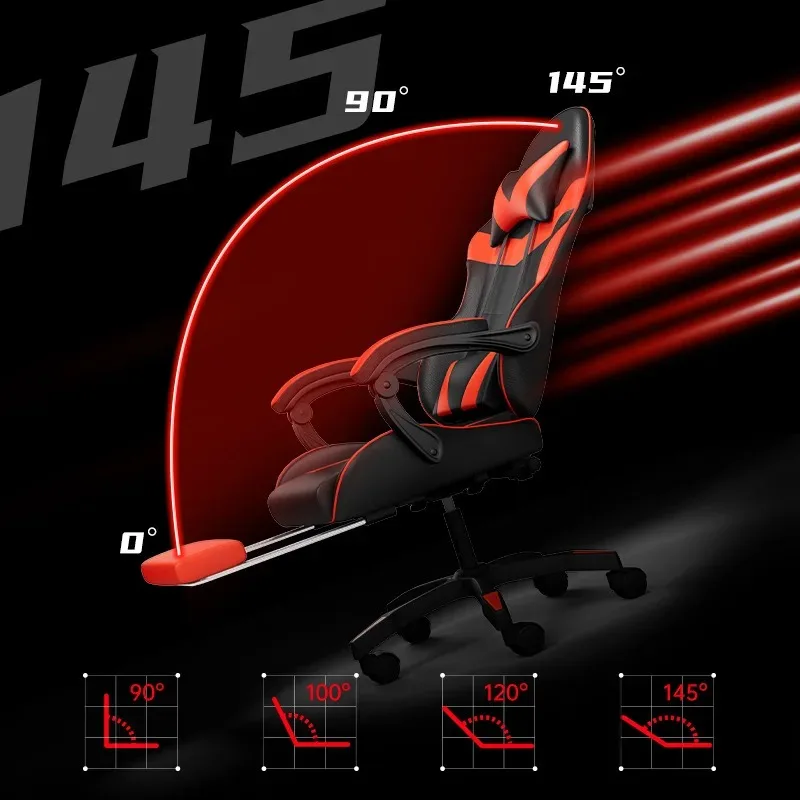 เก้าอี้เกมมิ่งพร้อมไฟ LED ลำโพ - Massage บทวิจารณ์และราคา